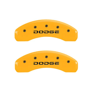 MGP Caliper Covers (F&R): Dodge Durango / Ram 1500 / Ram 1500 Van (02-06) w/ Yellow - Black