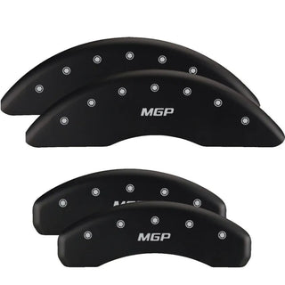 MGP Caliper Covers (FRONT AND REAR): Dodge Viper (2001-2002) w/ Black Finish, Silver Characters, MGP Logo