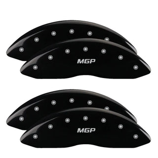 MGP Caliper Covers (FRONT AND REAR): Dodge Viper (2001-2002) w/ Black Finish, Silver Characters, MGP Logo