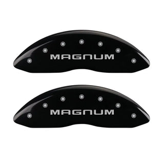 MGP Caliper Covers Magnum Logo Black (F&R): Dodge Magnum R/T 2006-2008 5.7L HEMI