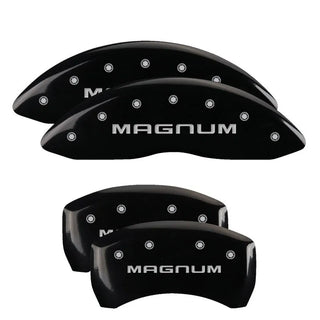 MGP Caliper Covers Magnum Logo Black (F&R): Dodge Magnum R/T 2006-2008 5.7L HEMI