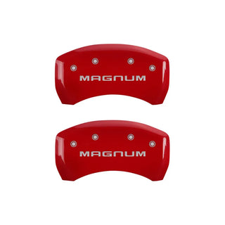 MGP Caliper Covers Magnum Logo Red (F&R): Dodge Magnum R/T 2006-2008 5.7L HEMI