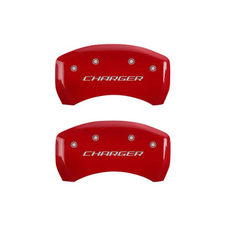 MGP Red BLOCK/CHARGER Caliper Covers (F&R): Dodge Magnum / Charger / Challenger (05-10)