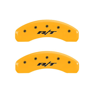 MGP Caliper Covers (F&R): Dodge Challenger / Charger / Magnum (06-20) w/ Stainless Clips - Yellow