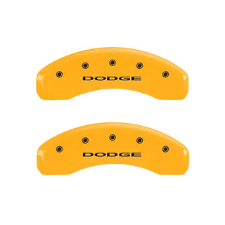 MGP Caliper Covers (FRONT AND REAR): Dodge Durango (07-09) / Ram 1500 (06-10) w/ Black Finish, Silver Characters, DURANGO Logo