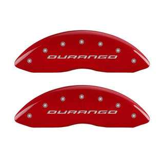 MGP Caliper Covers (F&R): Dodge Durango / Ram 1500 (07-09 / 06-10) w/ Durango Red - Silver