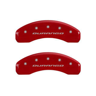 MGP Caliper Covers (F&R): Dodge Durango / Ram 1500 (07-09 / 06-10) w/ Durango Red - Silver