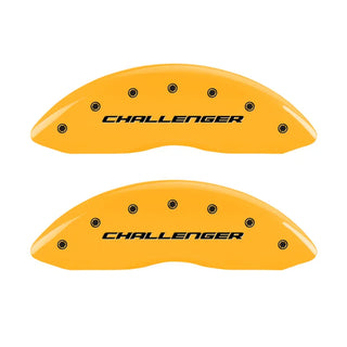 MGP Caliper Covers (F&R): Dodge Challenger / Charger / Magnum (06-20) w/ Yellow Finish - Black