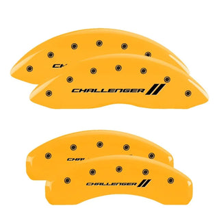 MGP Caliper Covers (F&R): Fits Dodge Challenger / Charger / Magnum (06-20) - Yellow/Black