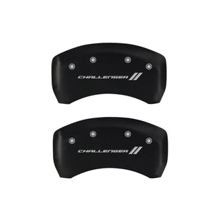 MGP Red Caliper Covers Challenger Logo (F&R): Dodge Challenger R/T 2009-2010 5.7L HEMI