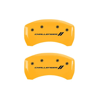 MGP Black Caliper Covers Block Challenger Logo (F&R): Dodge Challenger R/T 2009-2010 5.7L HEMI
