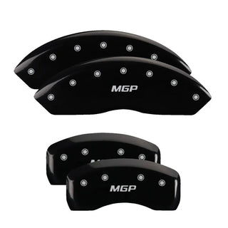 MGP Black Caliper Covers Block Logo (F&R): Dodge Challenger R/T 2009-2010 5.7L HEMI