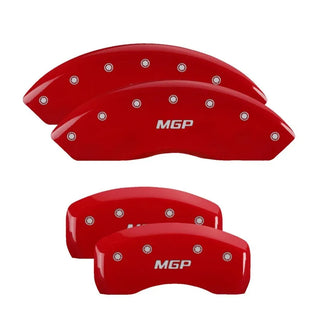 MGP Caliper Covers Red w/ Block Logo (F&R): Dodge Challenger R/T 2009-2010 5.7L HEMI