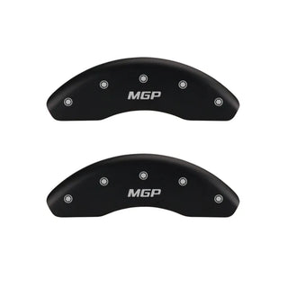 MGP Dual Piston Caliper Covers Charger RT Logo Black (F&R): 11-23 Charger R/T 5.7L HEMI
