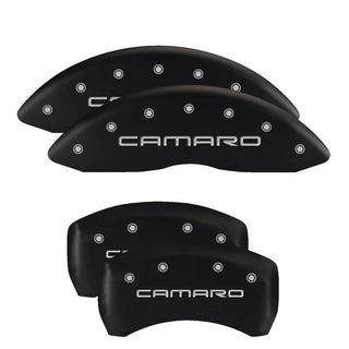 MGP Dual Piston Caliper Covers Daytona Logo Black (F&R): 2013 & 2017 Charger Daytona 5.7L HEMI