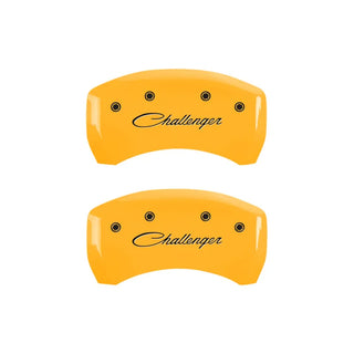 MGP Dual Piston Caliper Covers Daytona Logo Black (F&R): 2013 & 2017 Charger Daytona 5.7L HEMI