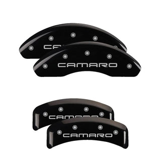 MGP Dual Piston Caliper Covers Charger Cursive Yellow (F&R): 2011-23 Charger 3.6L & 5.7L HEMI