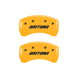 MGP Dual Piston Caliper Covers Black w/ Dodge Logo (F&R): 11-23 Challenger, Charger 3.6L & 5.7L HEMI