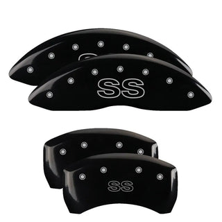 MGP Dual Piston Caliper Covers Yellow w/ Dodge Logo (F&R): 11-23 Challenger, Charger 3.6L & 5.7L HEMI