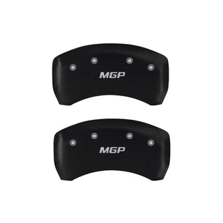 MGP Caliper Covers (FRONT AND REAR): Dodge Challenger (09-23) / Charger (11-23) w/ Red Finish, Silver Characters, MGP Logo