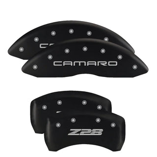 MGP Dual Piston Caliper Covers MOPAR Logo Black (F&R): Dodge Challenger / Charger 2009-2023 3.6L & 5.7L HEMI