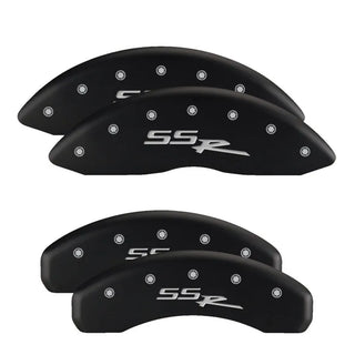 MGP Single Piston Caliper Covers Black Block Logo (F&R): Dodge Challenger R/T 2011-2023 5.7L HEMI
