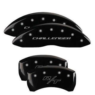 MGP Single Piston Caliper Covers Yellow w/ Block Logo (F&R): 11-23 Challenger 3.6L & 5.7L HEMI