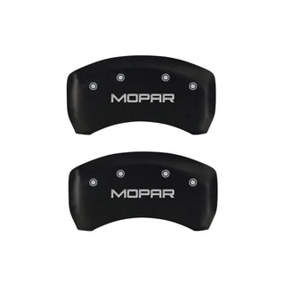 MGP Single Piston Caliper Covers MOPAR Logo Red (F&R): Dodge Challenger / Charger 2011-2023 3.6L & 5.7L HEMI