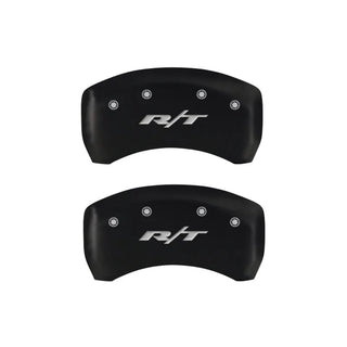 MGP Single Piston Caliper Covers RT1 Truck Logo Red (F&R): Dodge Challenger / Charger R/T 2011-2023 5.7L HEMI