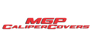 MGP Dual Piston Caliper Covers Challenger Logo Black (F&R): Dodge Challenger 2011-2023 3.6L & 5.7L HEMI