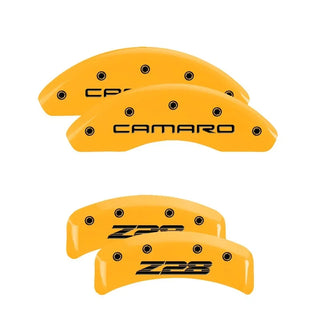 MGP Dual Piston Caliper Covers Logo Red (F&R): Challenger R/T 11-23 5.7L HEMI