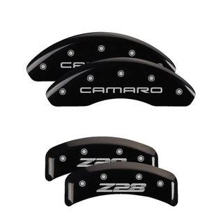 MGP Dual Piston Caliper Covers Block Logo Yellow (F&R): Challenger 11-23 3.6L & 5.7L HEMI