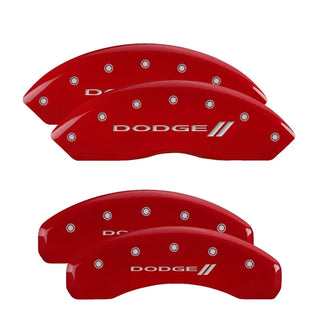 MGP Vintage Style Caliper Covers (F&R): Dodge Challenger / Charger / Magnum (06-20) w/ Red