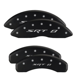 MGP Caliper Covers (F&R): Dodge Challenger / Charger / Magnum (06-23) w/ Red - Silver Logos