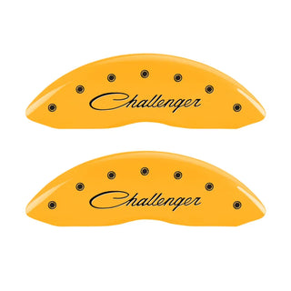 MGP Caliper Covers (F&R): Dodge Challenger / Charger / Magnum (06-23) w/ Yellow - Black