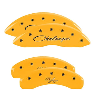 MGP Caliper Covers (F&R): Dodge Challenger / Charger / Magnum (06-23) w/ Yellow - Black