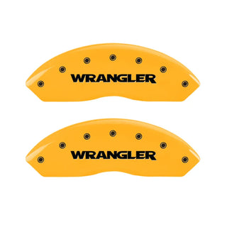 MGP Yellow Caliper Covers HEMI Logo (F&R): Jeep Grand Cherokee 2005-2010 / Commander XK 2006-2010