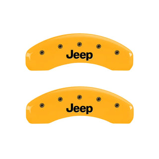 MGP Yellow Caliper Covers Jeep Logo (F&R): Jeep Grand Cherokee 2005-2010 / Commander XK 2006-2010