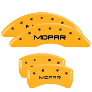 MGP Caliper Covers Yellow w/ SRT-8 Logo (F&R): Jeep Grand Cherokee 2005-2010 / Commander XK 2006-2010