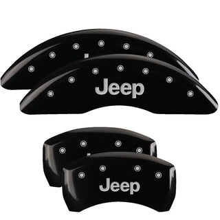 MGP Caliper Covers Black w/ Jeep Logo (F&R): Jeep Grand Cherokee 2005-2010 / Commander XK 2006-2010