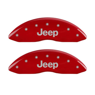 MGP Caliper Covers Red w/ Jeep Logo (F&R): Jeep Grand Cherokee 2005-2010 / Commander XK 2006-2010