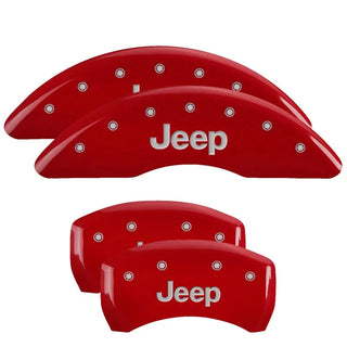 MGP Caliper Covers Red w/ Jeep Logo (F&R): Jeep Grand Cherokee 2005-2010 / Commander XK 2006-2010