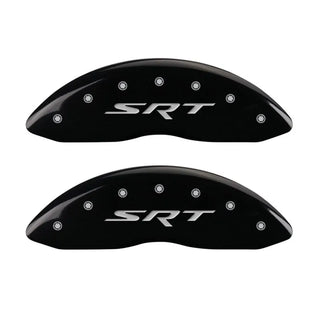 MGP Caliper Covers Black w/ SRT Logo (F&R): Jeep Grand Cherokee 05-10 / Commander XK 06-10