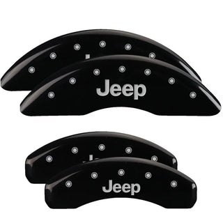 MGP Caliper Covers (F&R): Jeep Grand Cherokee / Grand Cherokee L (21-24) w/ Black - Silver JEEP