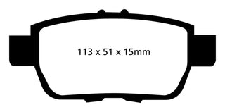 EBC Yellowstuff Brake Pads (REAR): Jeep Grand Cherokee (07-08)