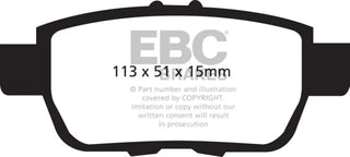 EBC Yellowstuff Brake Pads (REAR): Jeep Grand Cherokee (07-08)