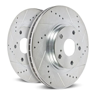 PowerStop Evolution Drilled & Slotted Rotors (FRONT): Jeep Grand Cherokee (93-98) / Wagoneer (90) / Wrangler (90-99)