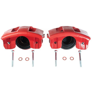 PowerStop Red Calipers (FRONT): Jeep Grand Cherokee (93-98) / Grand Wagoneer (93) / Wagoneer (90) / Wrangler (90-06) w/o Brackets