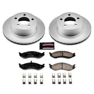 PowerStop Z17 Evolution Geomet Coated Brake Kit (FRONT): Jeep Grand Cherokee (93-98) / Wagoneer (90) / Wrangler (90-99)