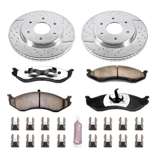 PowerStop Z36 Truck & Tow Brake Kit (FRONT): Jeep Grand Cherokee (93-98) / Wagoneer (90) / Wrangler (90-99)